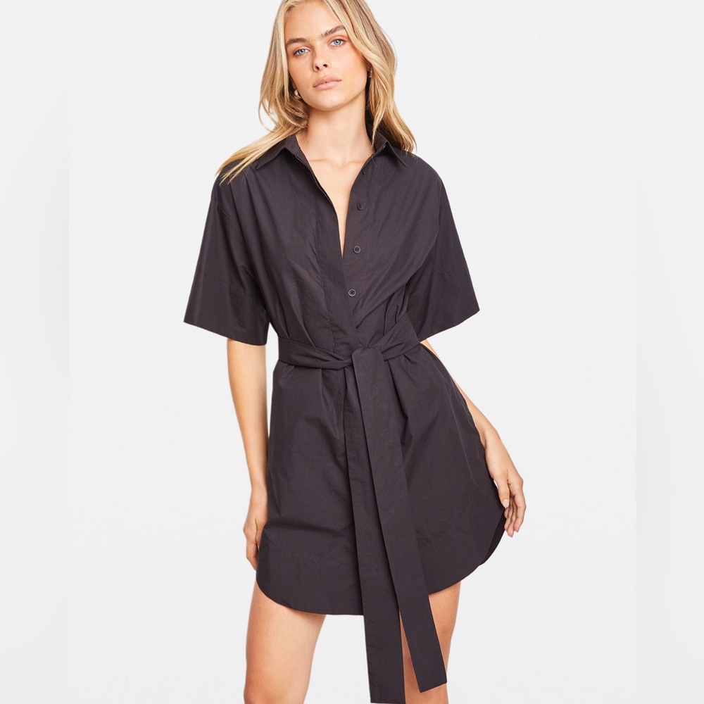 AEXAE Kimono Mini Dress in Black | revolve - Picture 4 of 5